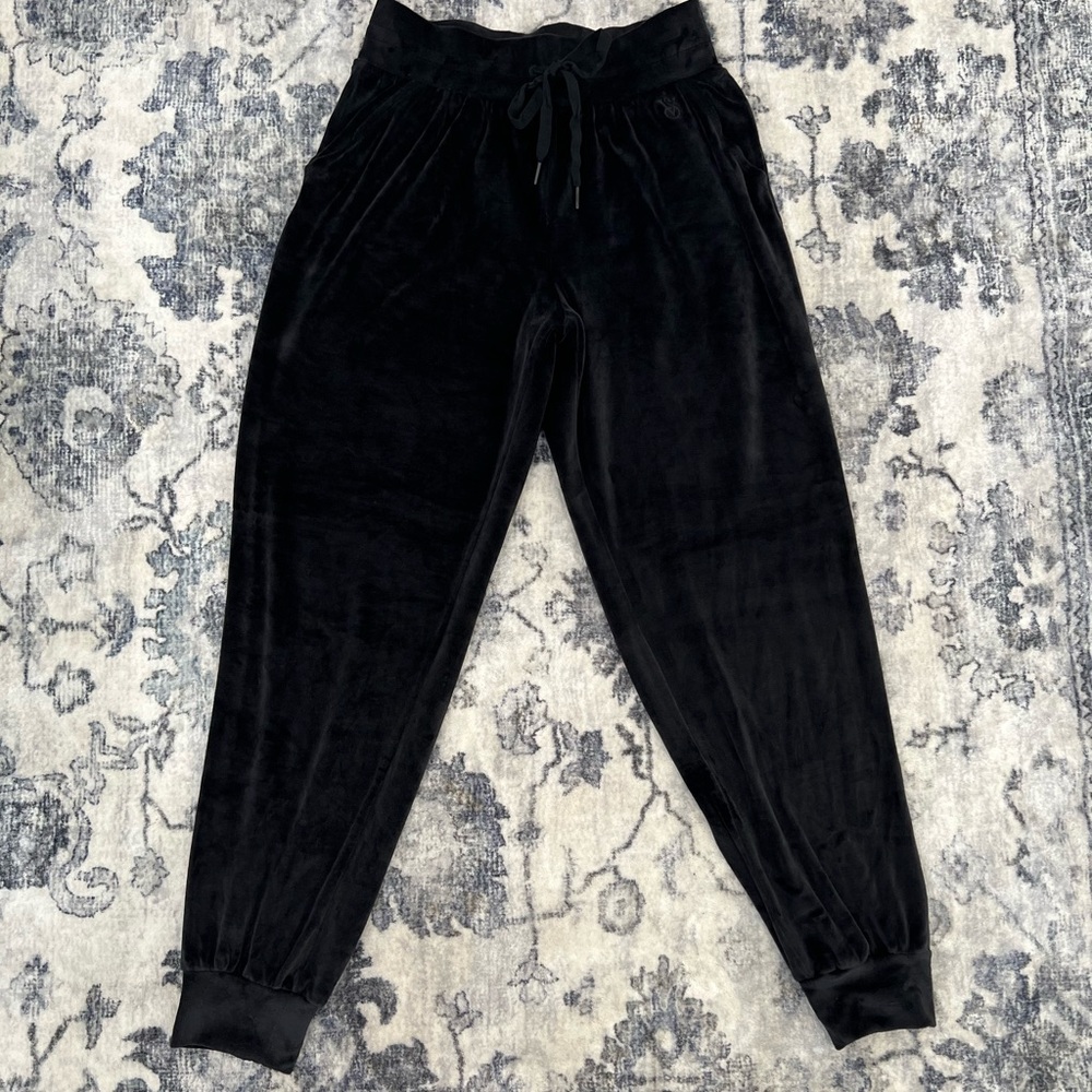 Victoria's Secret Black Velour Jogger